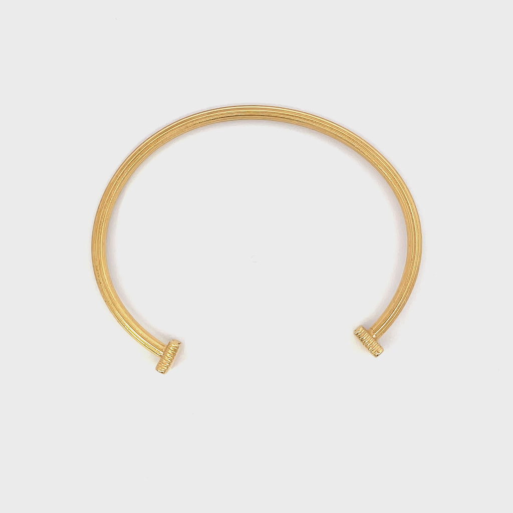 Ancient Roman Ionic Column Torque Bangle (3mm)