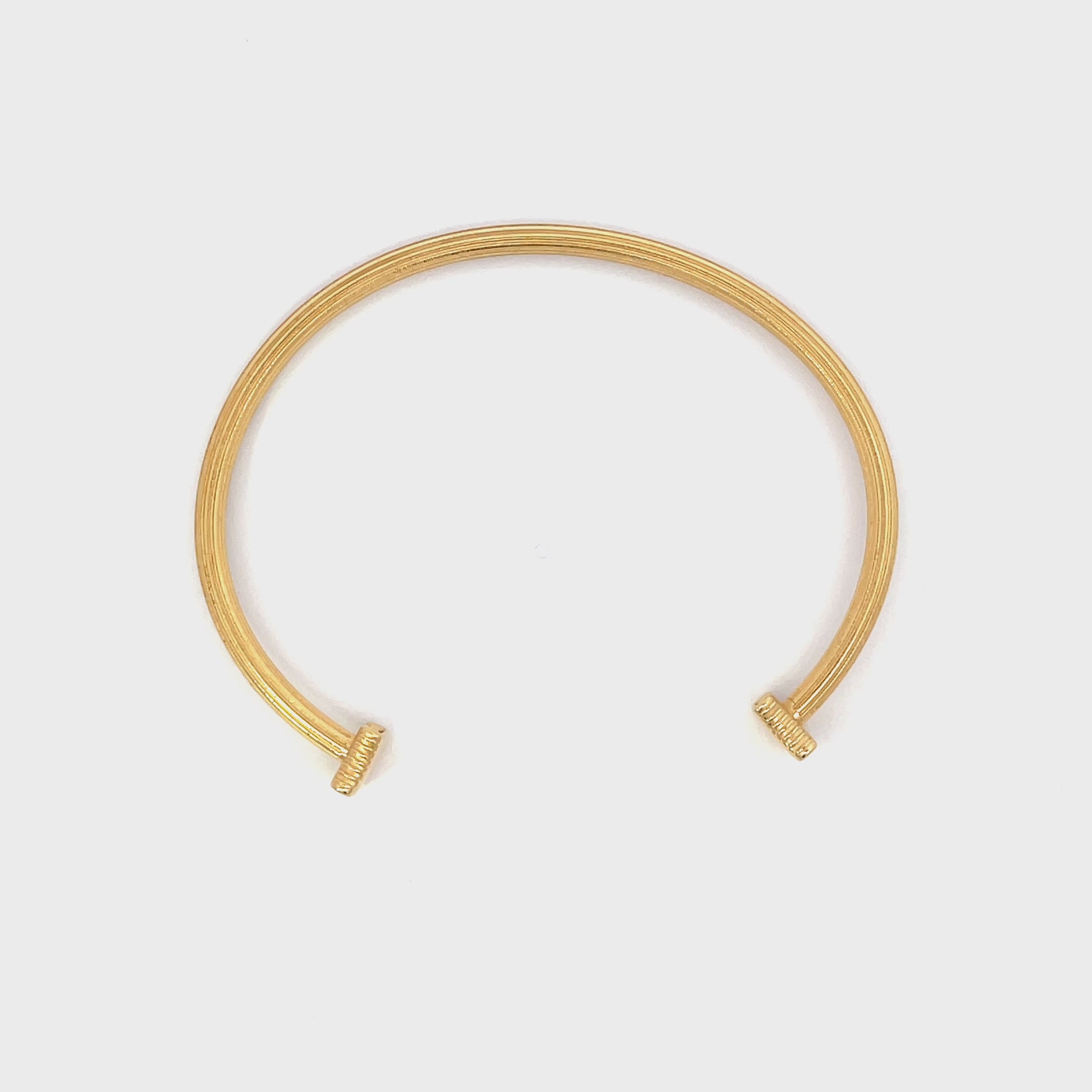 Ancient Roman Ionic Column Torque Bangle (3mm)