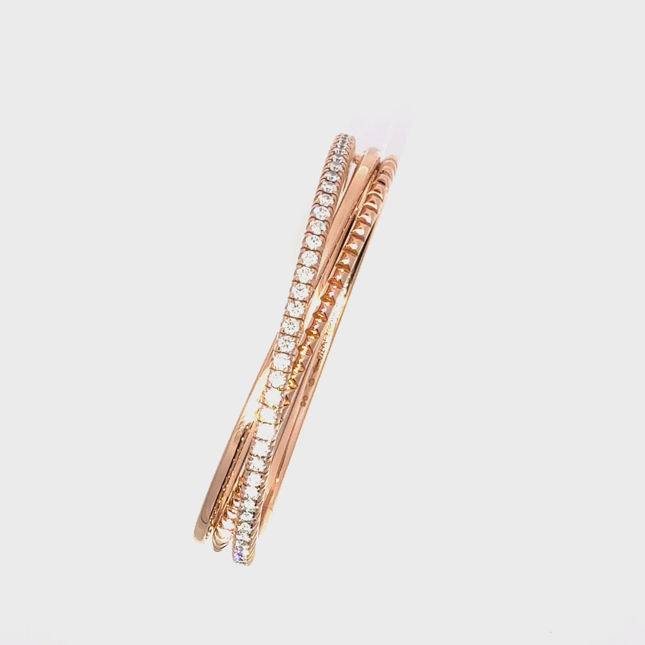Cartier Etincelle de Cartier Bracelet 18ct Rose Gold Diamond Semi Pave 1.45ct, Size 16