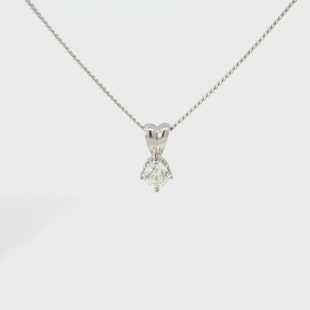 18ct White Gold Diamond Necklace