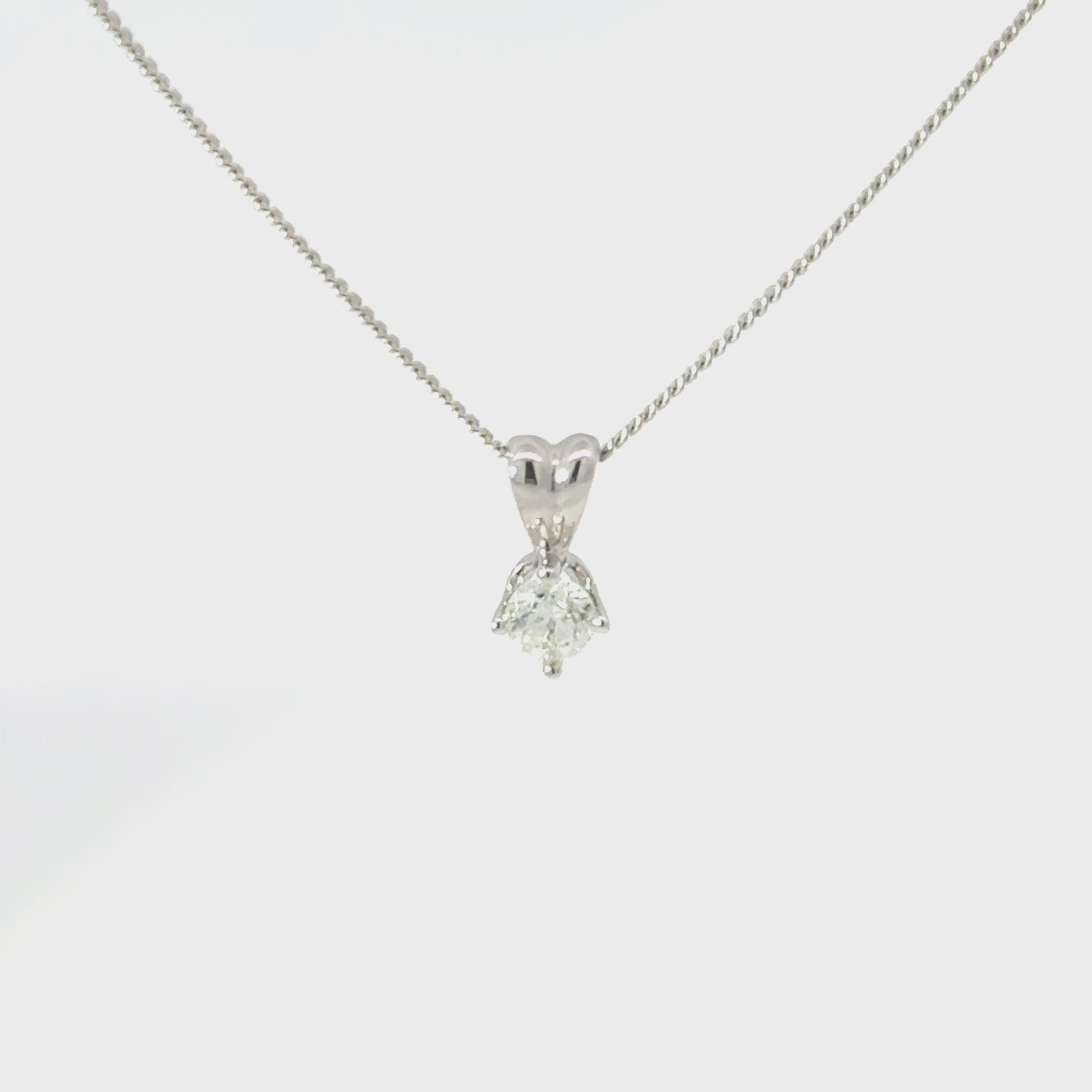 18ct White Gold Diamond Necklace