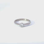 18ct White Gold Diamond Bezel Set Solitaire Ring