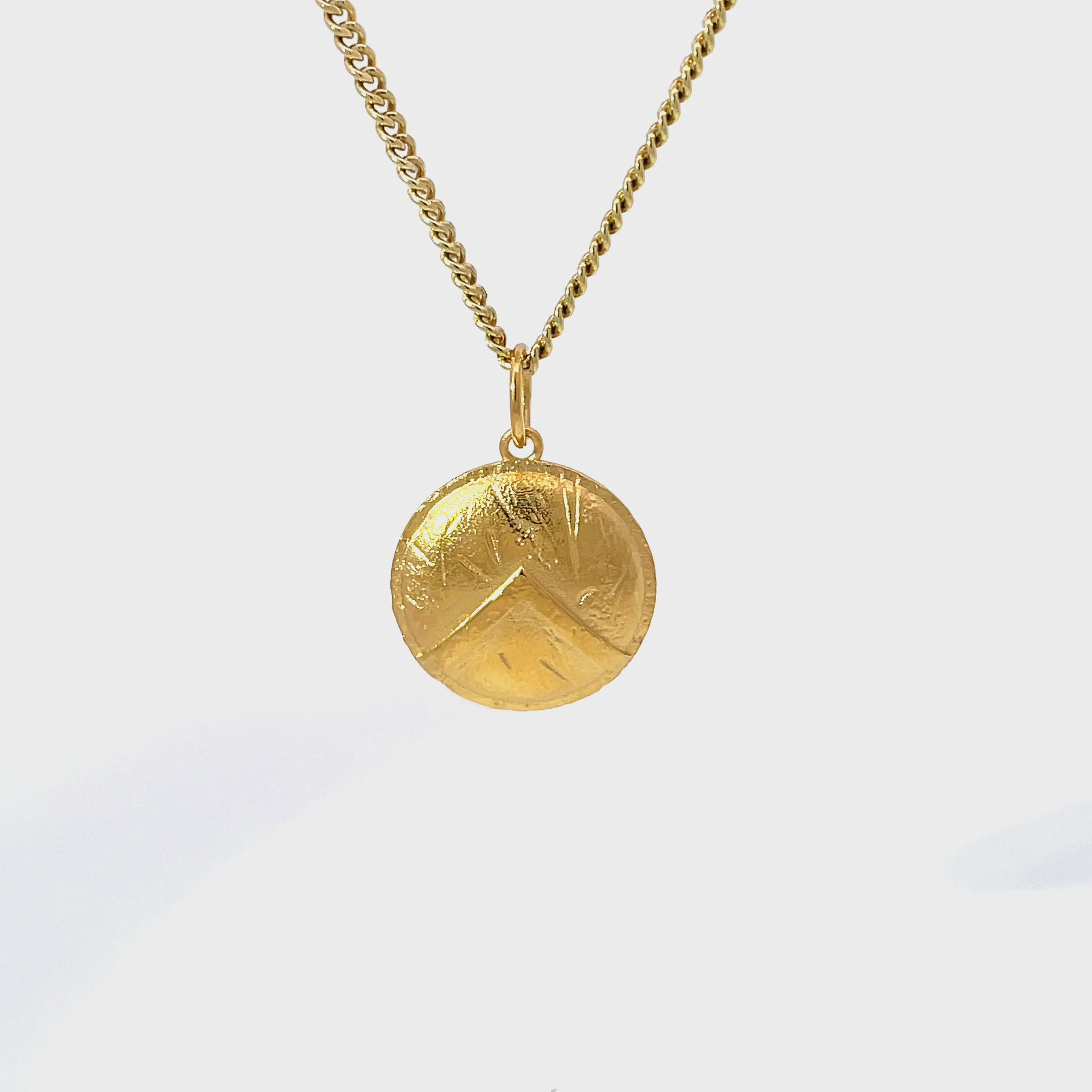Spartan Shield Pendant Gold Video