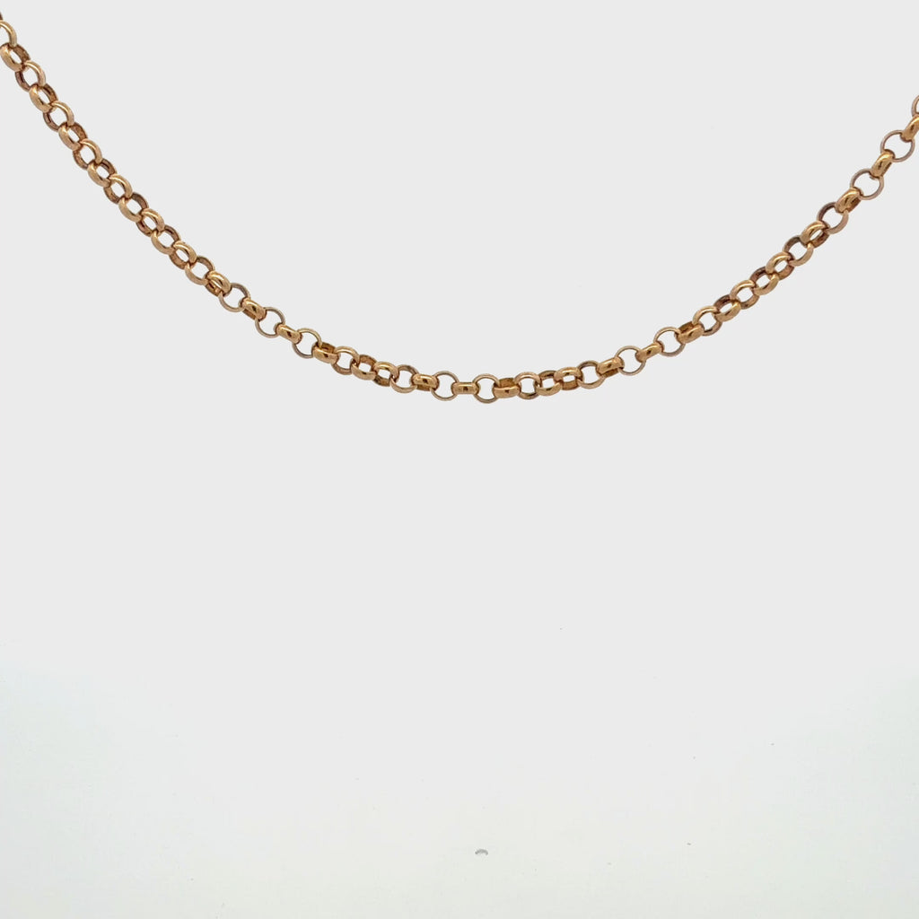 Vintage 9ct Yellow Gold Belcher Chain, 24", 4.2g, (3.4mm)