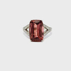 Platinum Pink Tourmaline & Diamond Ring