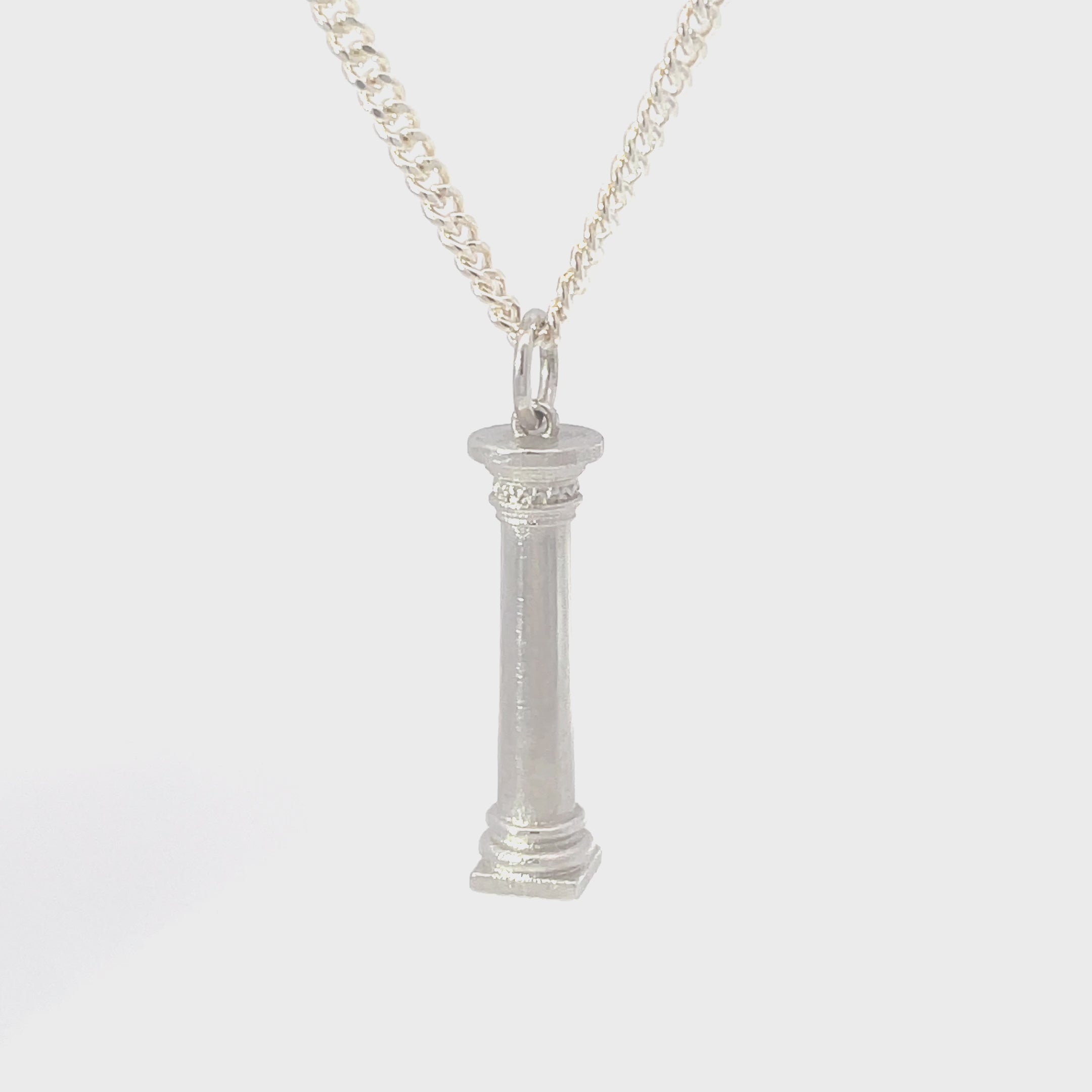 Doric Column Pendant Silver Video