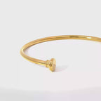 Ancient Roman Doric Column Torque Bangle (3mm)